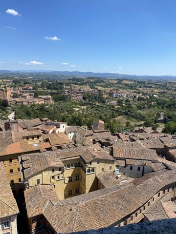 Aerial view of Siena, Italy