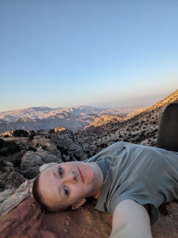 Selfie in Jordan mountains