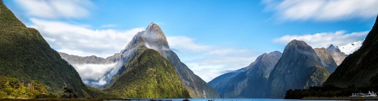 New Zealand mountains in the foreground with a lake 