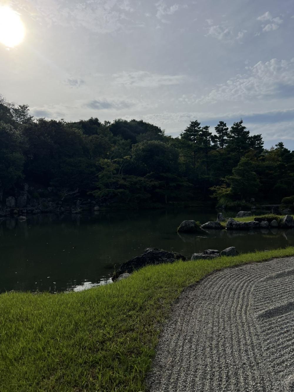 A traditional Japanese garden in Kyoto