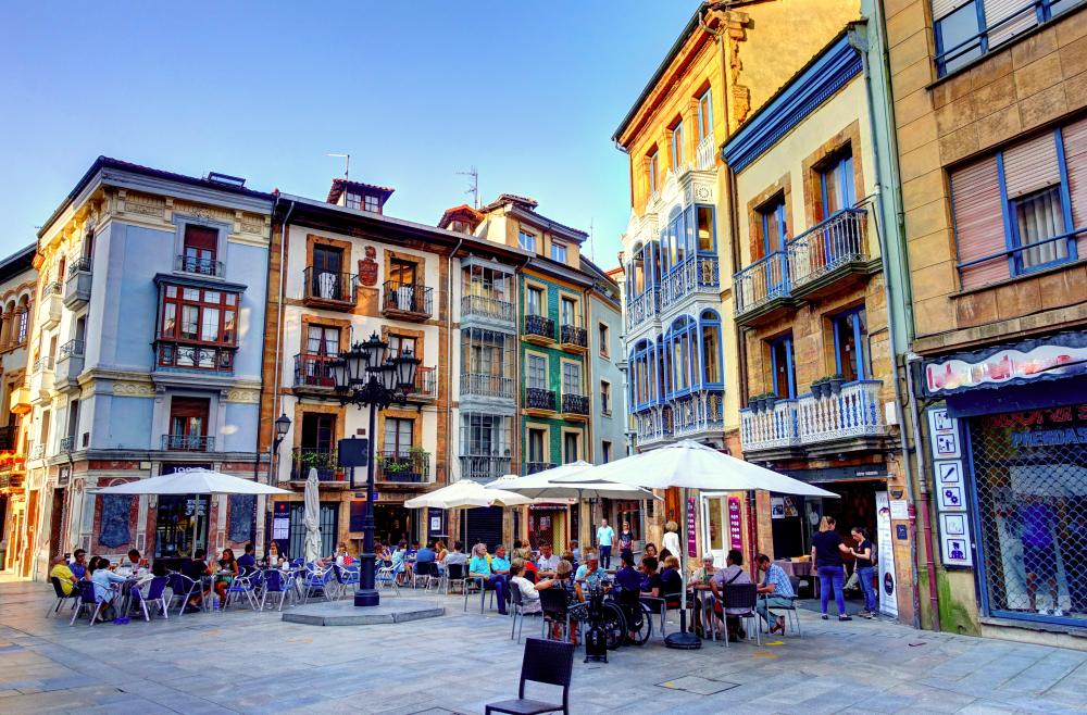 City square in Oviedo, Spain