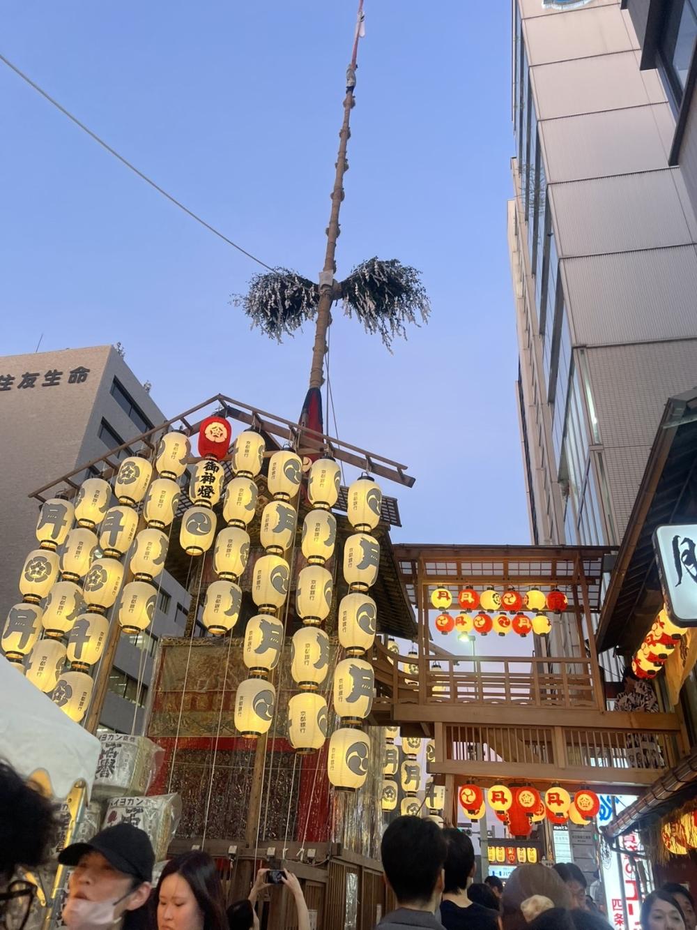 A lot of Japanese lanterns on a street
