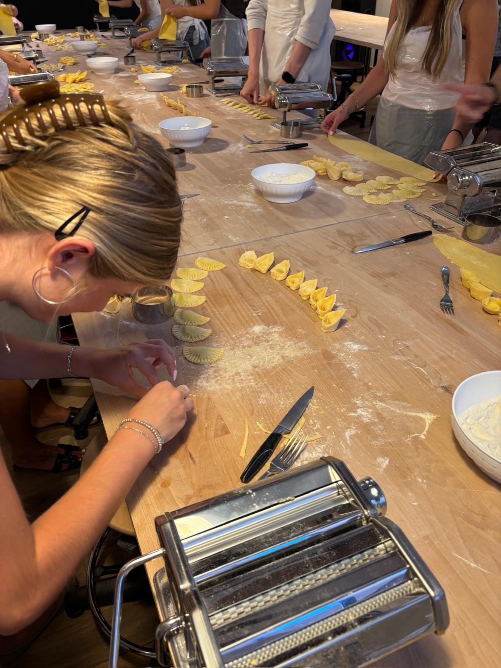 pasta making class in Siena
