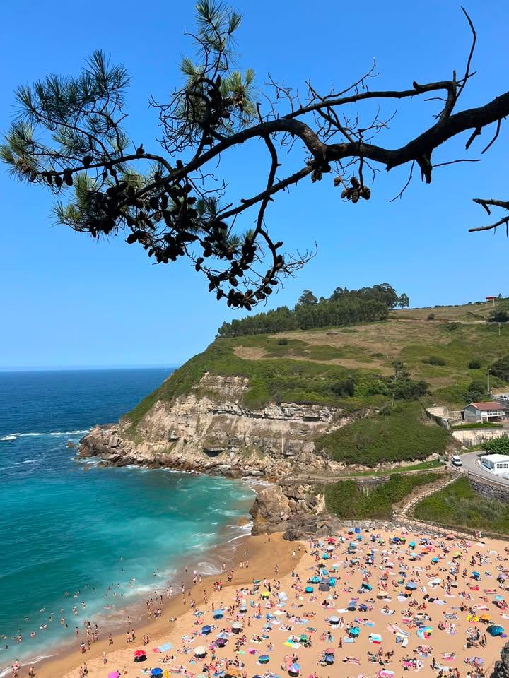A coastline and beach close to Oviedo Spain