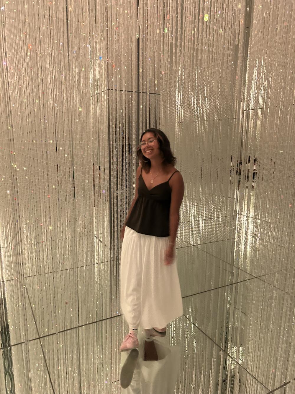 A uo student in an art museum in Japan