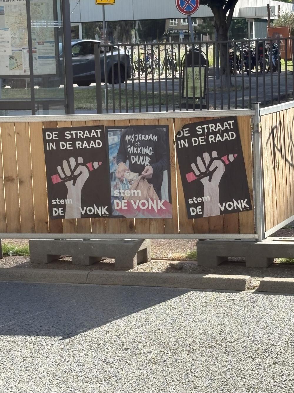 Advocacy signs on the street of Amsterdam 