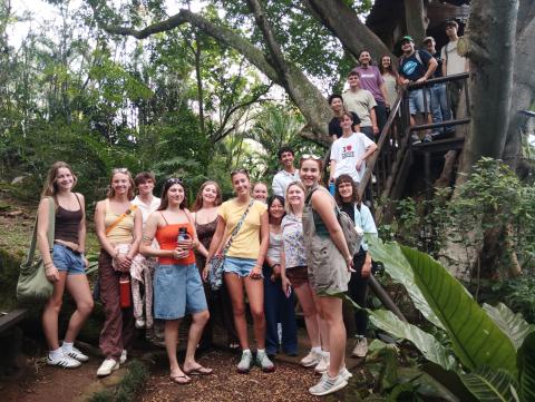 student at tree house in costa rica