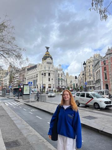 A girl in Madrid