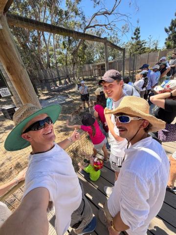 Calvin with his local friends on a wildlife tour in Melbourne.