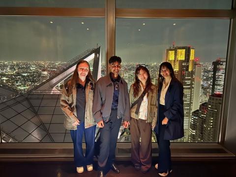 A group of students in Tokyo