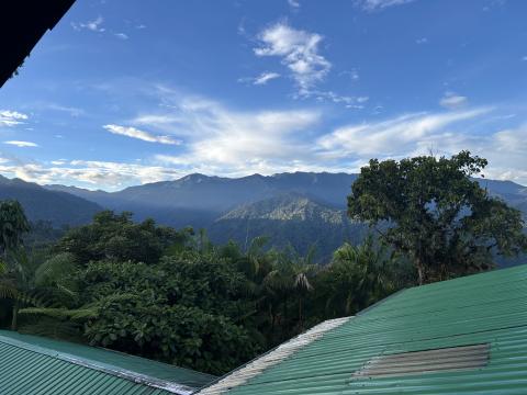 View of mountains in Ecuador