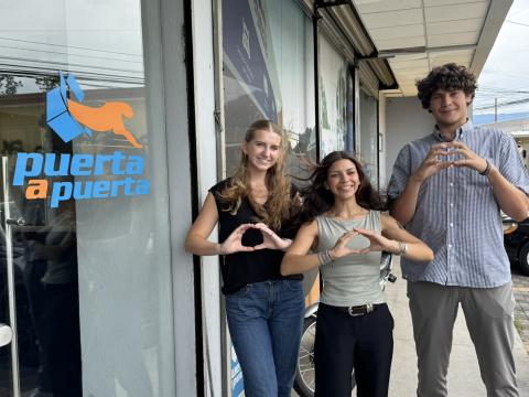 Interns at office in costa rica