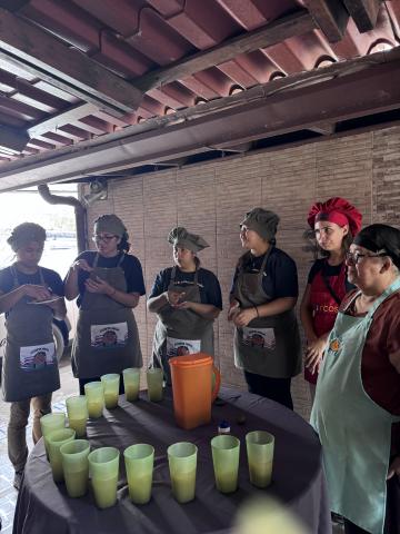 friends cooking in costa rica