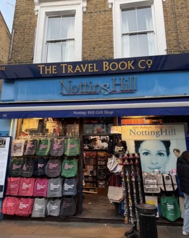 Notting Hill Bookshop Storefront in London, England.