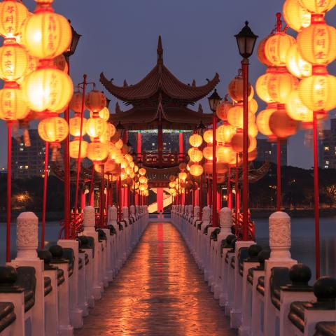 Chinese Pagoda on the Spring and Autumn Pavilions complex