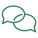 green speech bubbles icon