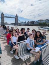 Group of students in London