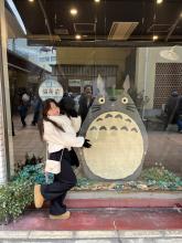 girl with totoro in japan