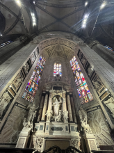 Altar inside the duomo of Milan