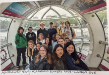 UO students on the London eye