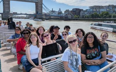 Group of students in London