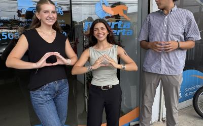 interns in front of office in costa rica