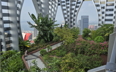 A sky bridge building in Singapore