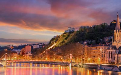 Sunset on Lyon River