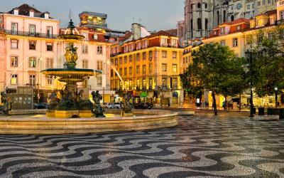Rossio square in Lisbon, Portugal