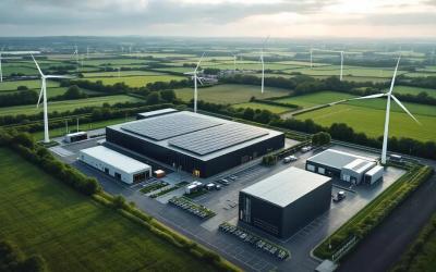 Dublin Data Center with Wind Power. 