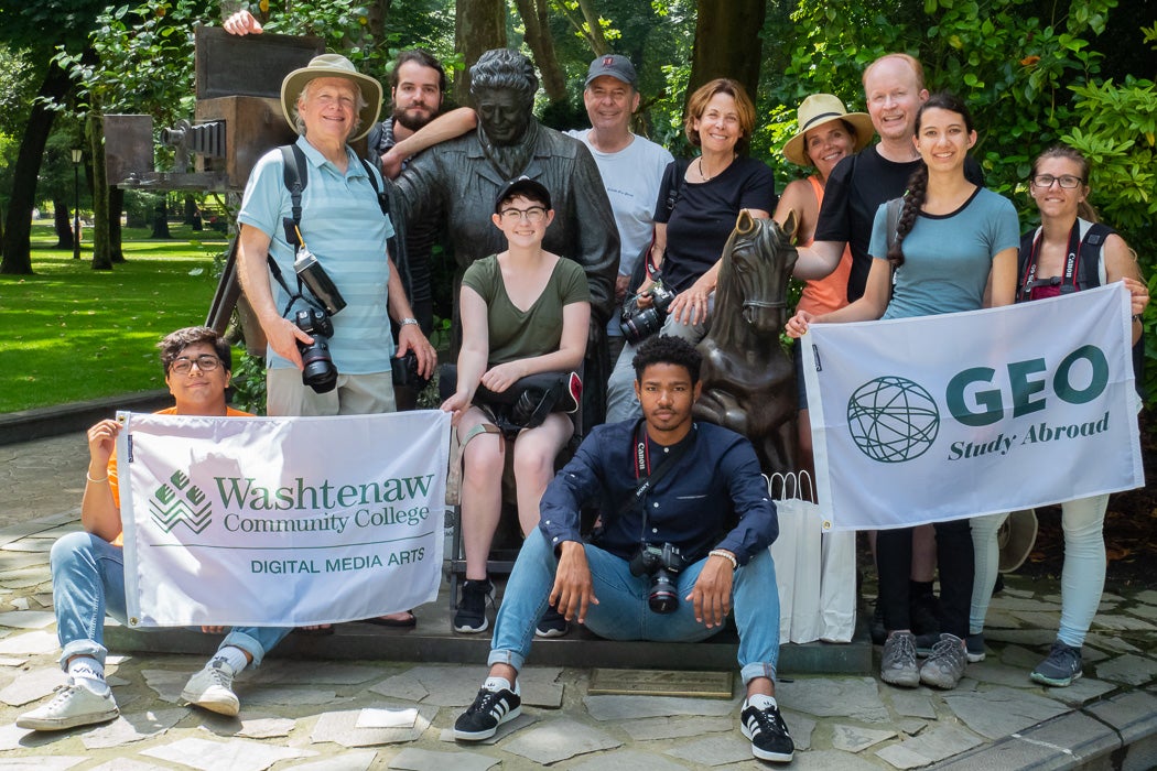 Professor Don Werthmann and students